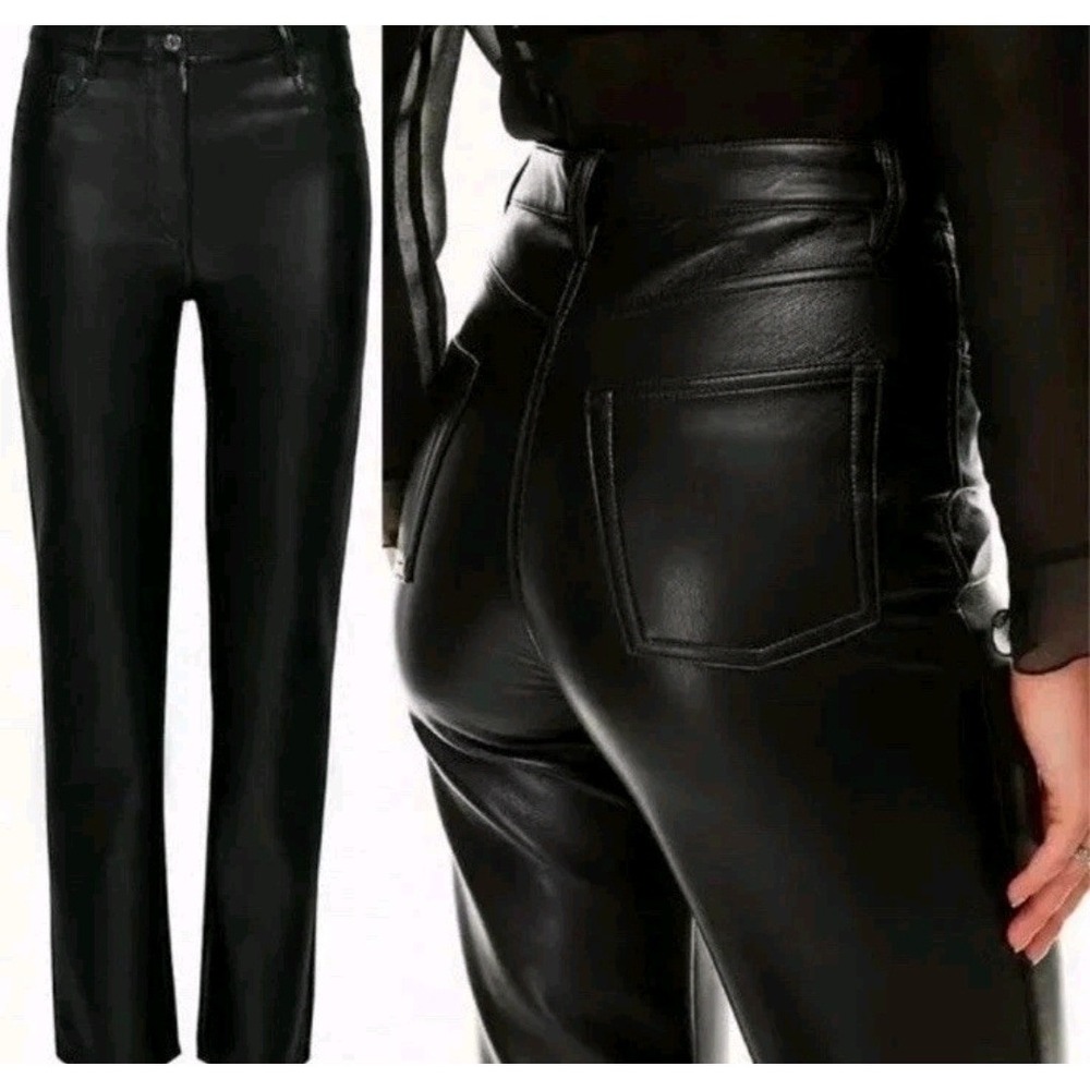 Aritzia Wilfred The Melina Faux Leather Pant Black Size00 NWT Edgy Goth Festival